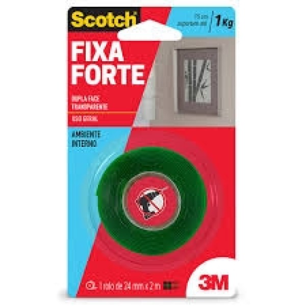 3M FITA DUPLA FACE FIXA FORTE 24MMX2M