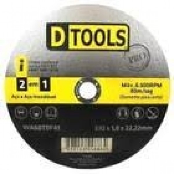 DTOOLS DISCO DE CORTE ACO/INOX 7X1,8MM