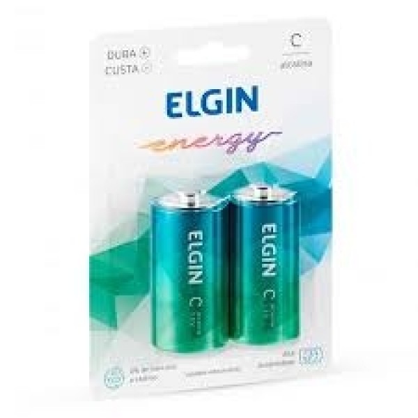 ELGIN PILHA ALCALINA C-BLISTER COM 2 PECAS