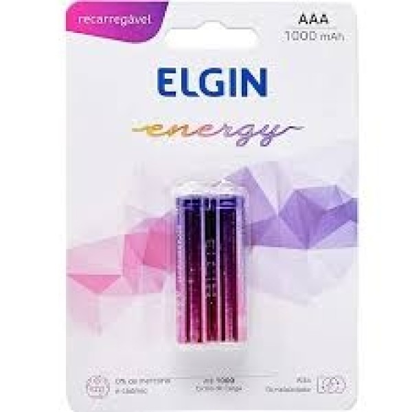 ELGIN PILHA RECARREGAVEL PALITO AAA-1000