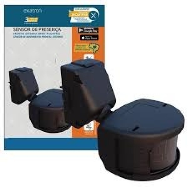 EXATRON SENSOR PRESENCA EXTERNO 180 XCONTROL PRETO