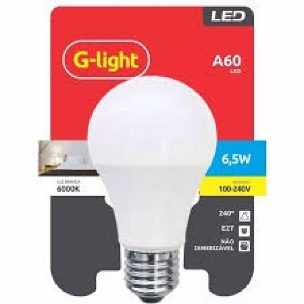 GLIGHT LAMPADA BULBO LED ENCE A55 6,5W 6500K E27