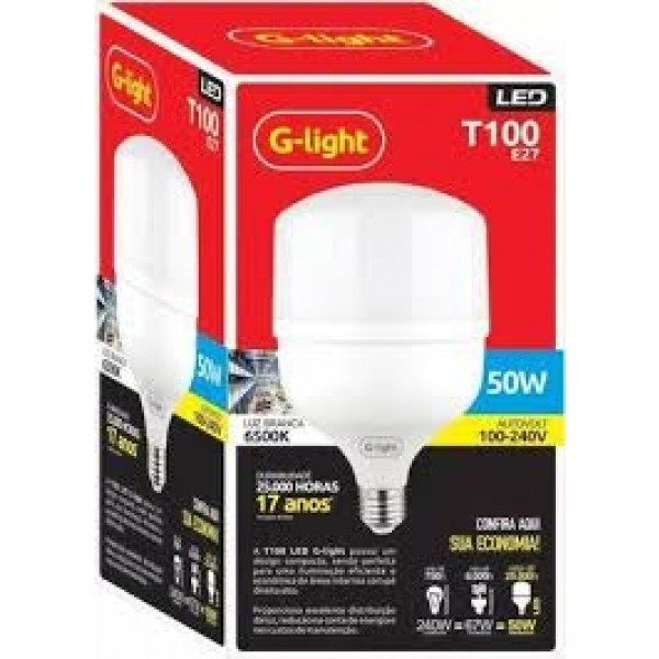 GLIGHT LAMPADA LED ENCE T100 50W E27 6500K