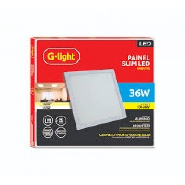 GLIGHT PAINEL SLIM LED QUADRADO SOBREPOR 36W 6500K