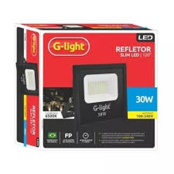 GLIGHT REFLETOR SLIM LED 6500K 30W AUTOVOLT