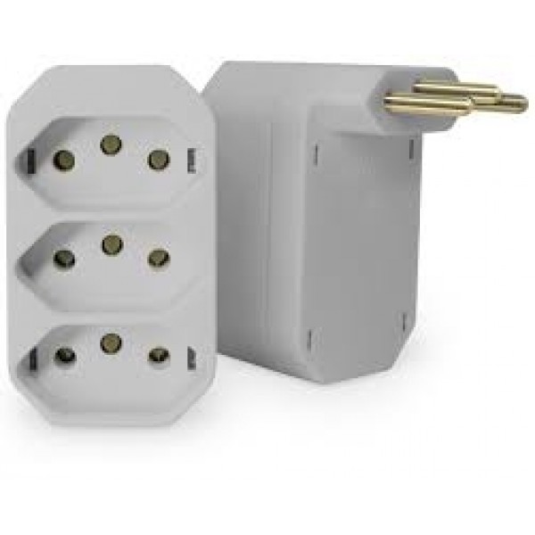 PEZZI ADAPTADOR MULTIPLO 3X2P 10A CINZA