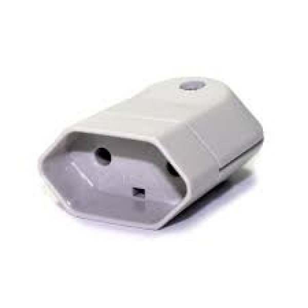 PEZZI PLUGUE FEMEA RETO 2P 10A 250V BRANCO