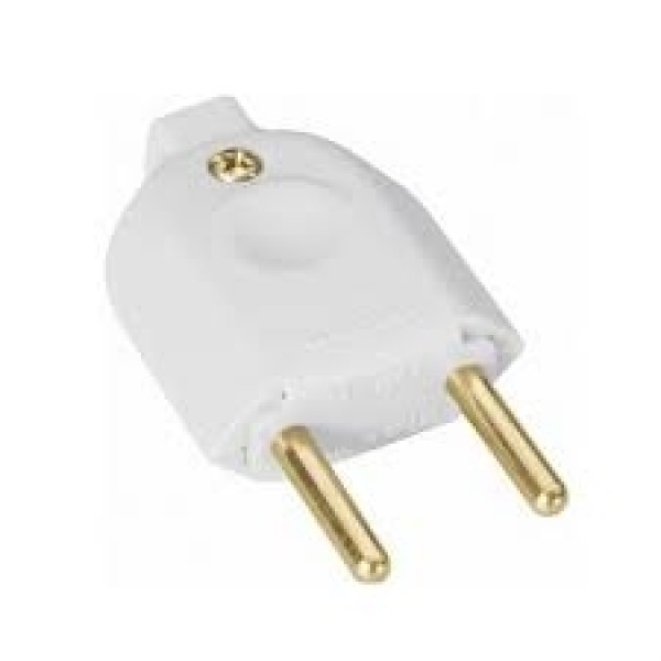 PEZZI PLUGUE MACHO RETO 2P 10A 250V BRANCO