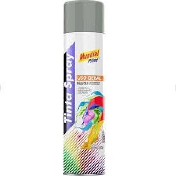  Spray Cinza Médio 400ml Mundial Prime