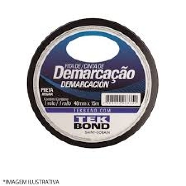 TEK BOND FITA DEMARCACAO PRETA 48MMX15M