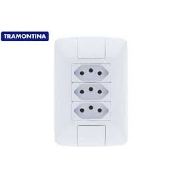 TRAMONTINA TOMADA TRIPLA 2P+T 10A/250V ARIA BRA