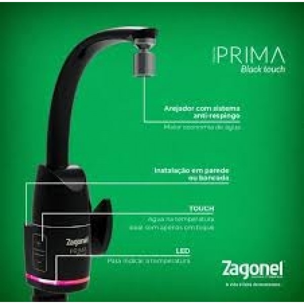 ZAGONEL TORNEIRA PRIMA ELETRO. 5500W 220V BLACK