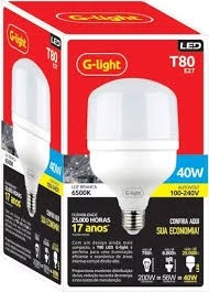 GLIGHT LED ENCE T80 40W E27 6500K AUTOVOLT