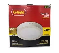 GLIGHT PAINEL SLIM LED REDONDO SOBREPOR 24W 6500K