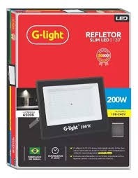 GLIGHT REFLETOR SLIM LED 200W 120 6500K  ALUMINIO