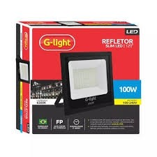 GLIGHT REFLETOR SLIM LED 6500K 100W AUTOVOLT