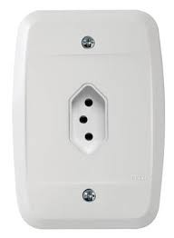 PEZZI TOM. VERTICAL 2P+T 10A 250V C/PLACA BRANCO