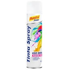  Spray Branco Fosco 400ml Mundial Prime