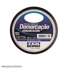 TEK BOND FITA DEMARCACAO PRETA 48MMX15M