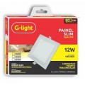 GLIGHT PAINEL SLIM LED QUAD. EMBUTIR 12W 6500K