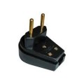 PEZZI PLUGUE MACHO CURVO 2P 10A 250V PRETO